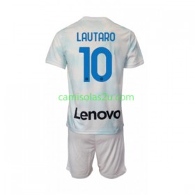 Camisolas de futebol Inter de Milão Lautaro Martinez 10 Criança Equipamento Alternativa 2022/23 Manga Curta